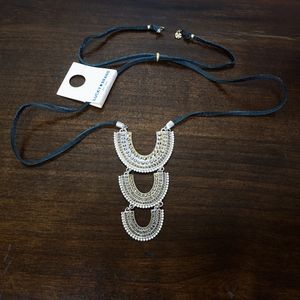 NWT Lucky Brand Leather Solver Necklace